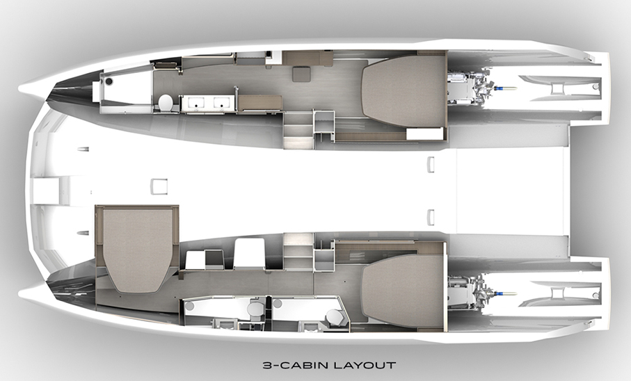 Leopard 45 Catamaran Layout